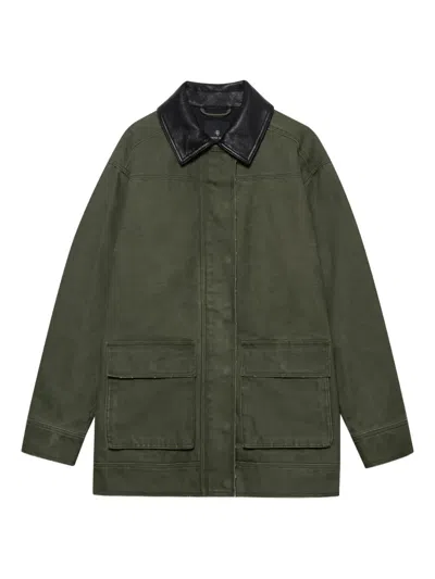Anine Bing "sean" Army Jacket In Green