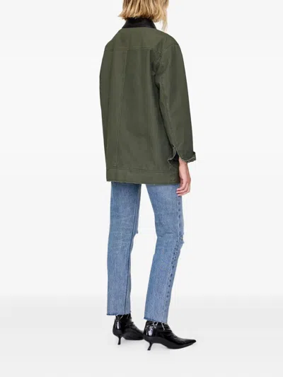 Anine Bing "sean" Army Jacket In Green
