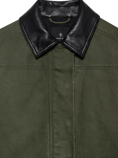 Anine Bing "sean" Army Jacket In Green