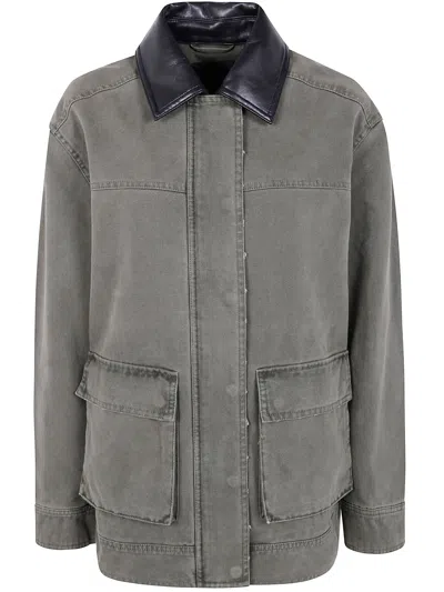 Anine Bing "sean" Army Jacket In Green