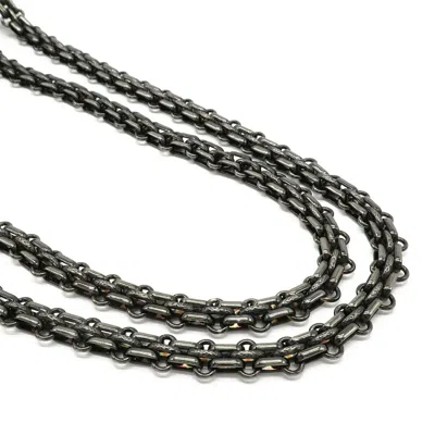 Pre-owned Chanel Metallic Gray Leather Pochette Shoulder Bag ()