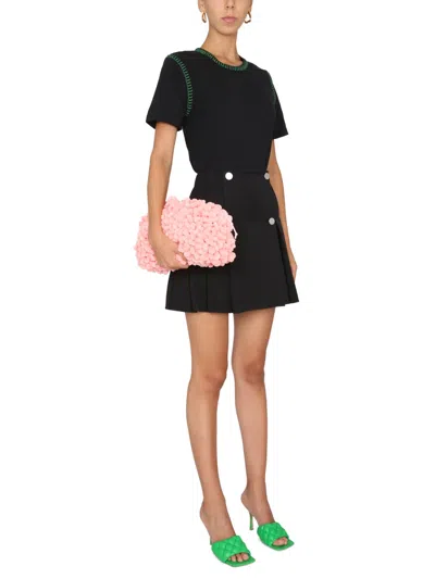 Bottega Veneta Mop-effect Single-strap Clutch In Pink