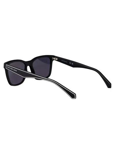 Calvin Klein Jeans Est.1978 Calvin Klein Jeans Black Acetate Sunglasses In Purple