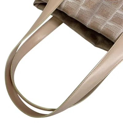 Pre-owned Chanel New Travel Line Beige Nylon Tote Bag () In Sand