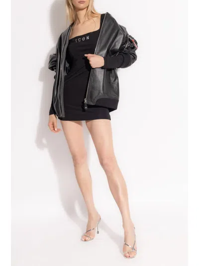 Dsquared2 Women Black Cotton Stretch Suit In Brown