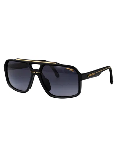 Carrera Matte Black Gold Injectate Sunglasses In Brown