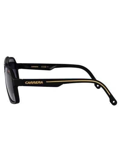 Carrera Matte Black Gold Injectate Sunglasses In Brown