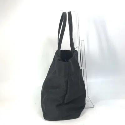 Pre-owned Chanel New Travel Line Black Nylon Leather Handbag Shoulder Bag Tote Bag ()