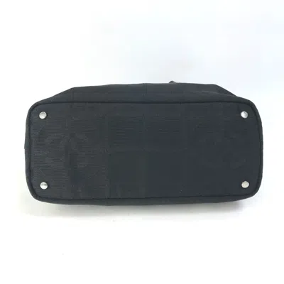 Pre-owned Chanel New Travel Line Black Nylon Leather Handbag Shoulder Bag Tote Bag ()