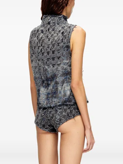 Diesel Multicolor Denim Top In Multi