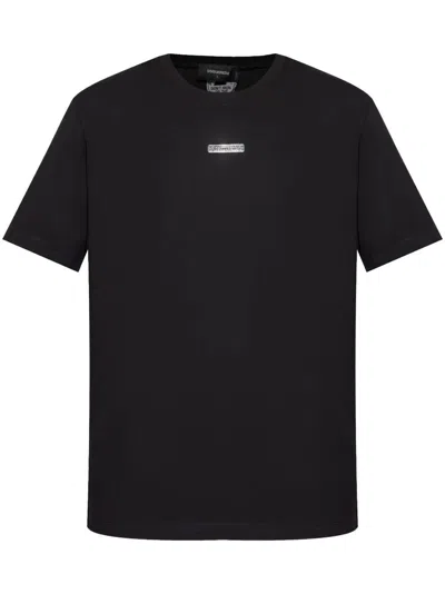 Dsquared2 Black Cotton T-shirt In Black