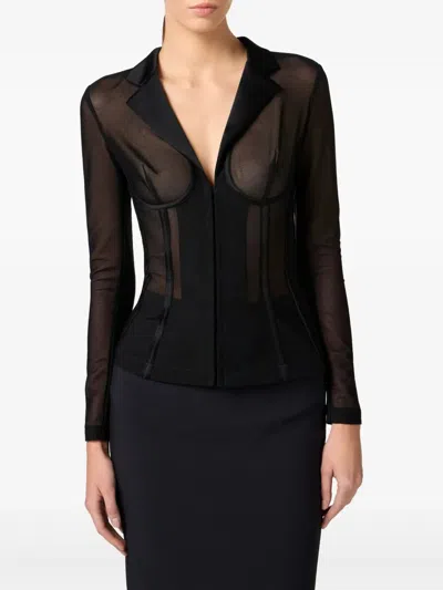 Elisabetta Franchi Classic Blazer Jacket In Black