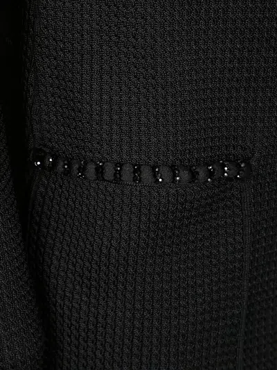 Emporio Armani Crystal Embellished Blazer In Black