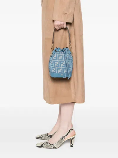Fendi Mon Tresor Mini Bucket Bag In Neutral