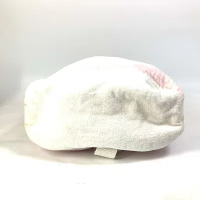 Pre-owned Chanel Pink White Cotton Beach Bag Shoulder Bag () In Multi