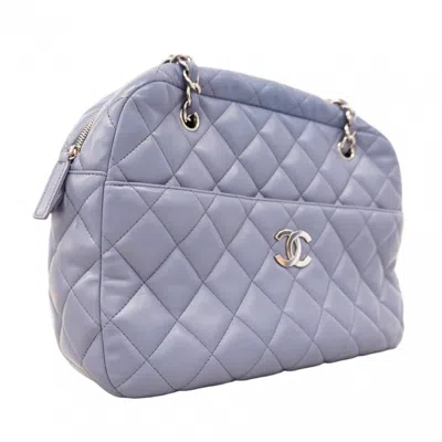 Pre-owned Chanel Purple Leather Shoulder Bag ()