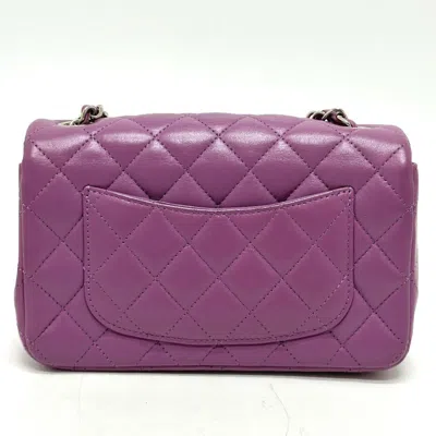 Pre-owned Chanel Purple Leather Shoulder Bag ()