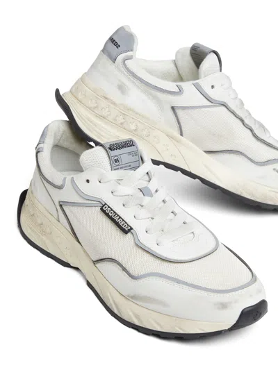 Dsquared2 Sprinters White Polyester Sneakers In Multi