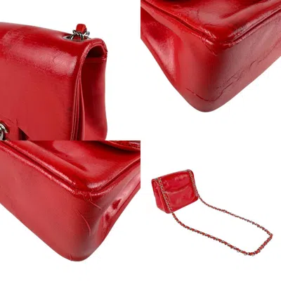 Pre-owned Chanel Red Color Coated Canvas Leather Shoulder Bag ()