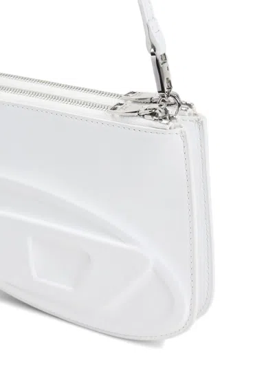 Diesel 1dr Twin Double Pouch Shoulder Bag In White