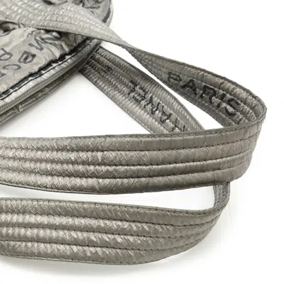 Pre-owned Chanel Silver Nylon Shoulder Bag Tote Bag ()