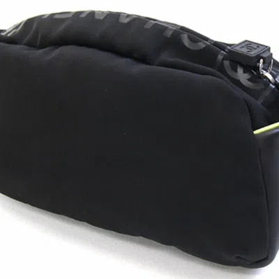 Pre-owned Chanel Sport Black Light Green Nylon Clutch Bag Pouch ()