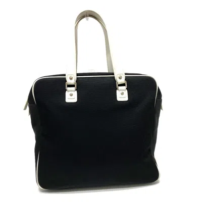 Pre-owned Chanel Sport Black White Canvas Shoulder Bag () In Multi