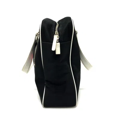 Pre-owned Chanel Sport Black White Canvas Shoulder Bag () In Multi