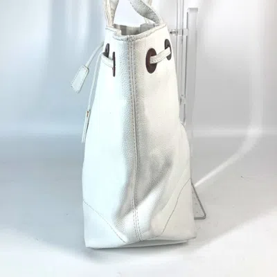 Pre-owned Chanel White Grained Calfskin Handbag Shoulder Bag Tote Bag ()