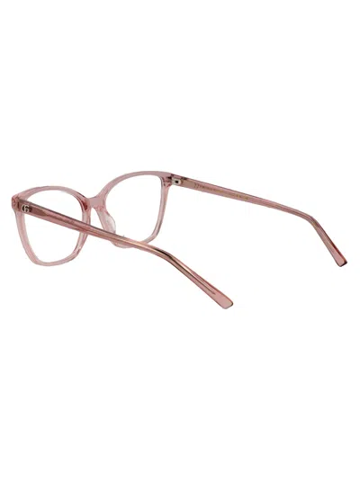 Gucci Pink-pink-transparent Recycled Acetate Glasses In Pink