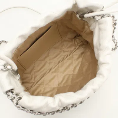 Pre-owned Chanel White Leather Shoulder Bag ()