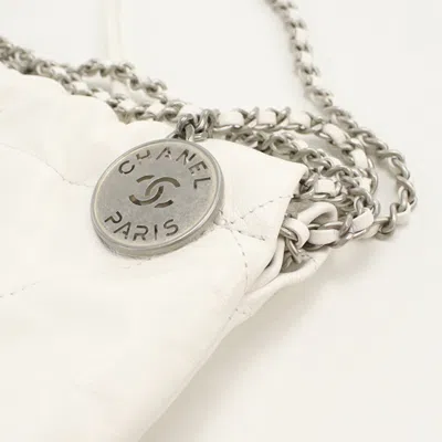 Pre-owned Chanel White Leather Shoulder Bag ()