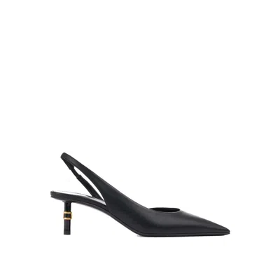 Chloé Black Leather High Heel Women's Pumps In Black