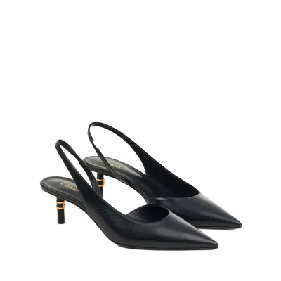 Chloé Black Leather High Heel Women's Pumps In Black