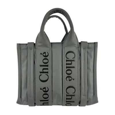Pre-owned Chloé Gray Nylon Handbag Shoulder Bag ()
