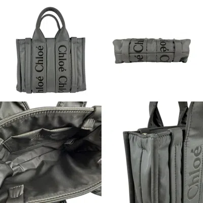 Pre-owned Chloé Gray Nylon Handbag Shoulder Bag ()
