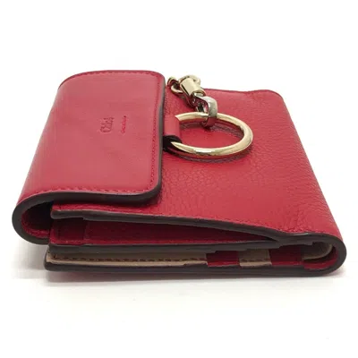 Pre-owned Chloé Red Color Leather Wallet (bi-fold) ()