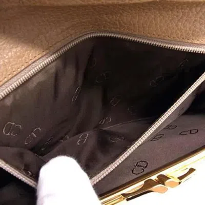 Pre-owned Dior Christian  Beige Beige Brown Brown Pvc Leather Coin Purse/coin Case ()