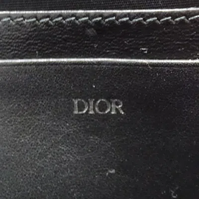 Pre-owned Dior Christian  Beige Black Cotton Fabric Leather Shoulder Bag () In Multi