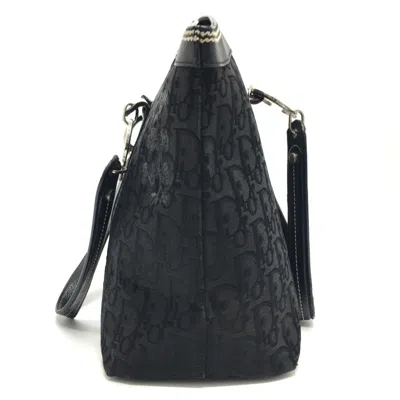 Pre-owned Dior Christian  Black Canvas Leather Tote Bag ()