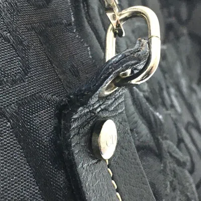 Pre-owned Dior Christian  Black Canvas Leather Tote Bag ()