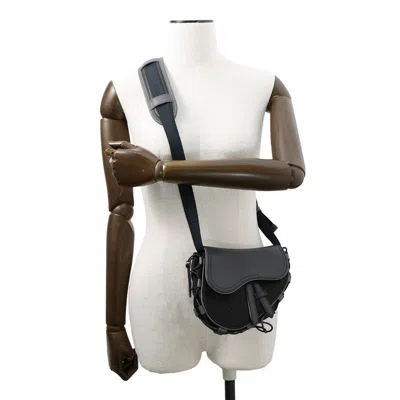 Pre-owned Dior Christian  Black Fabric Leather Shoulder Bag ()