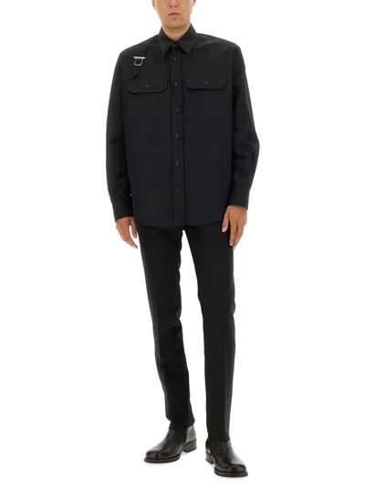 Alexander Mcqueen Wool Pants In Black