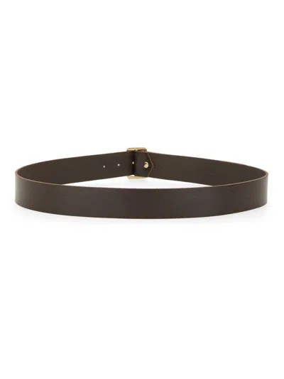 Alysi Leather Belt In Blue