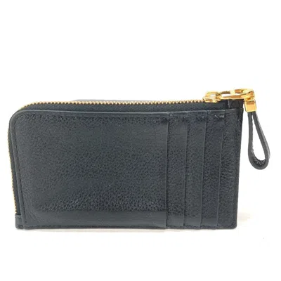 Pre-owned Dior Christian  Black Leather Coin Purse/coin Case ()