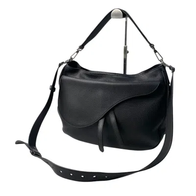 Pre-owned Dior Christian  Black Leather Handbag Shoulder Bag ()