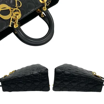 Pre-owned Dior Christian  Black Leather Handbag Tote Bag ()