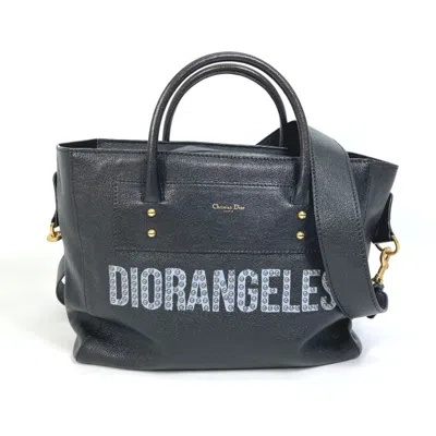 Pre-owned Dior Christian  Black Leather Shoulder Bag Tote Bag ()