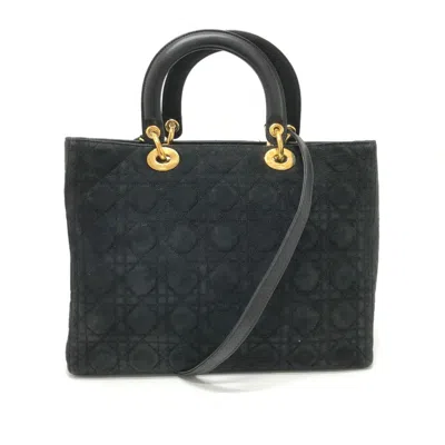 Pre-owned Dior Christian  Black Leather Suede Handbag Shoulder Bag ()