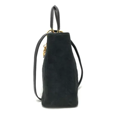 Pre-owned Dior Christian  Black Leather Suede Handbag Shoulder Bag ()